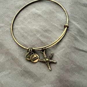 Alex and Ani Gold Starfish Charm Bangle